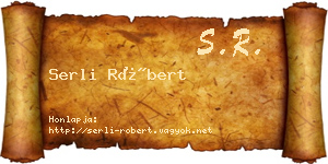 Serli Róbert névjegykártya